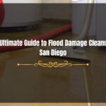 Flood Damage Cleanup San Diego: Home affected by flooding with water-damaged floors and walls during cleanup in San Diego.