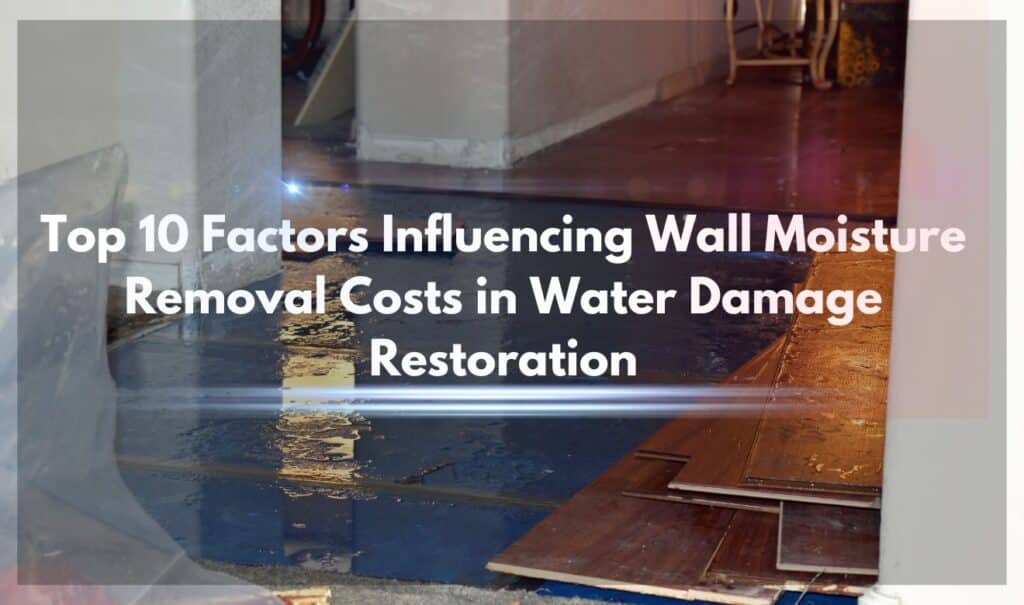 Damaged wall showing moisture and water stains, illustrating the need for professional water damage restoration services.