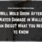 Damaged drywall with mold caused by water damage in walls San Diego